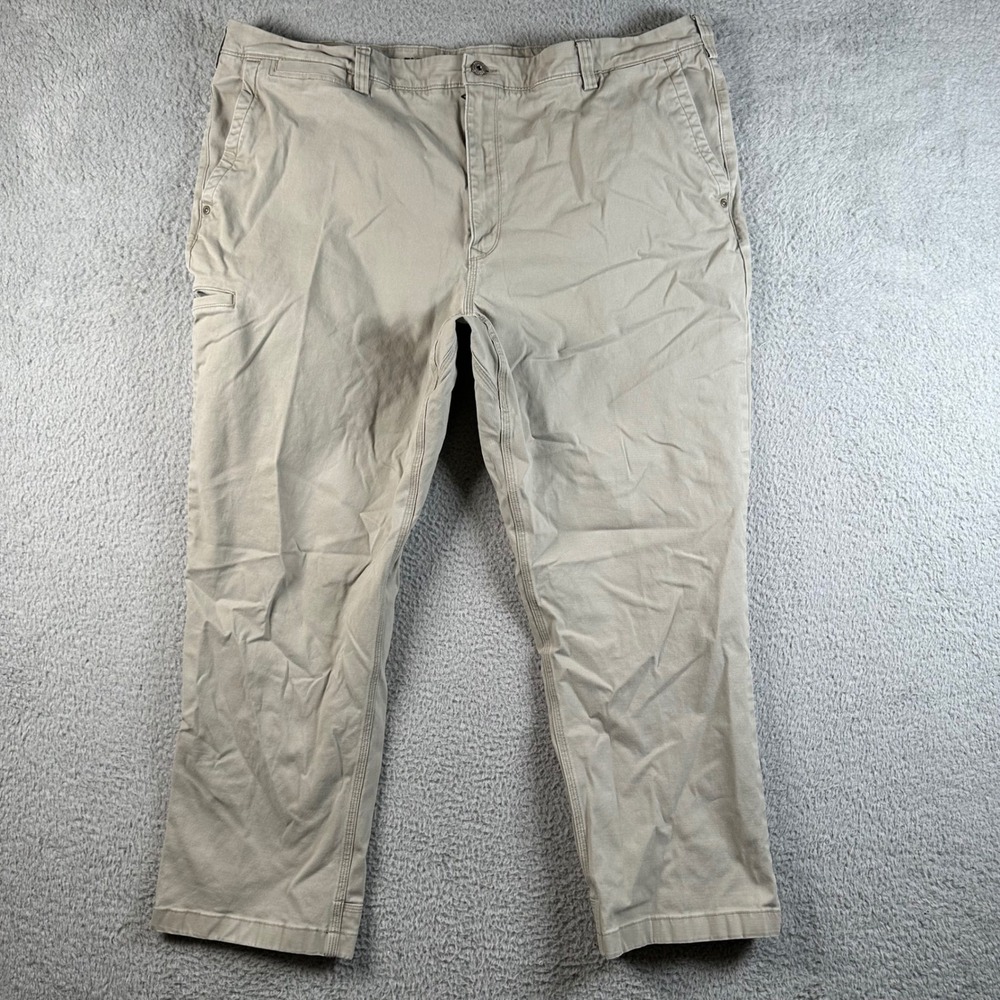 Duluth Trading Co Flex Ballroom Mens 44x30 Relaxed Fit Tan Chino Pants Workwear